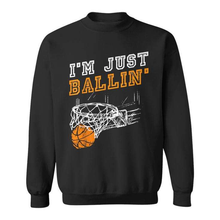 Basketball For Coach Player Boys Girls Youth Baller Sweatshirt