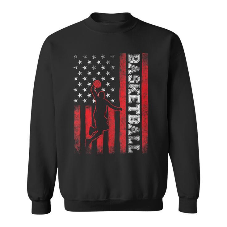 Basketball Usa American Flag Sports Lover Athlete Sweatshirt