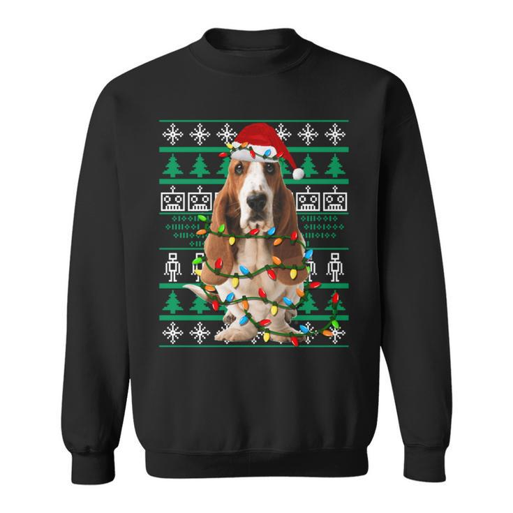 Basset Hound Dog Christmas Ugly Christmas Sweater Sweatshirt