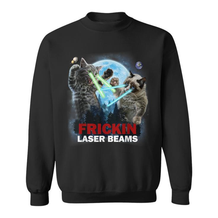 Battle Of Giant Cat Frickin Laser Beams Galaxy Sweatshirt
