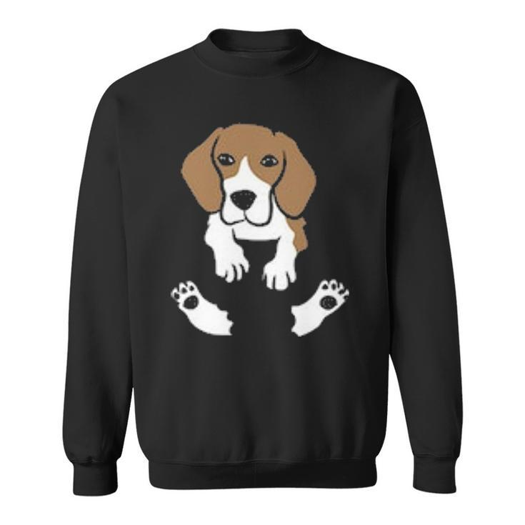 Beagle Dog In The Pocket Cute Pocket Beagle Sweatshirt