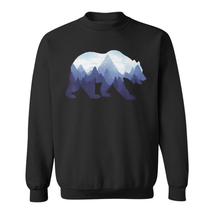 Bear Double Exposure Surreal Wildlife Animal Sweatshirt