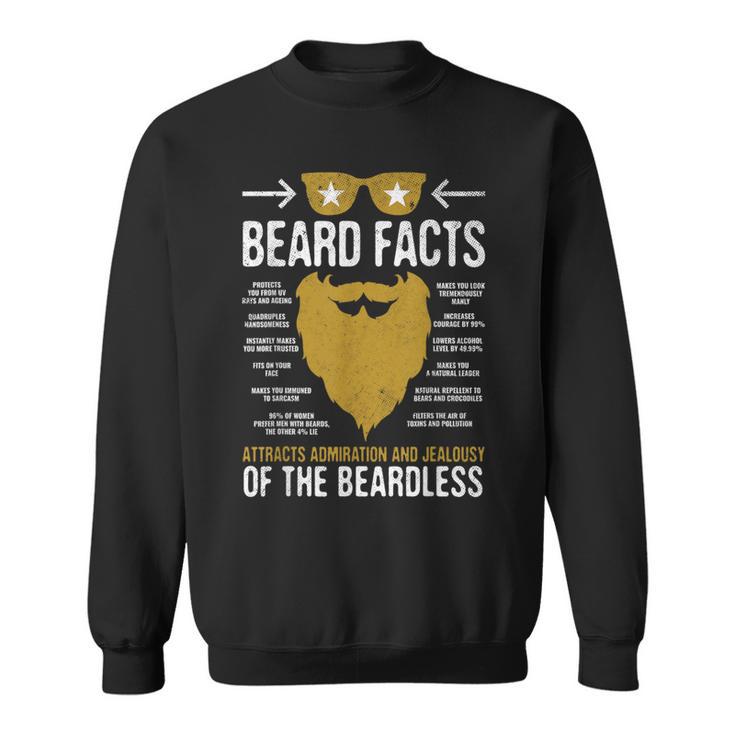 Bearded Man Vintage Style Beard Facts Sweatshirt