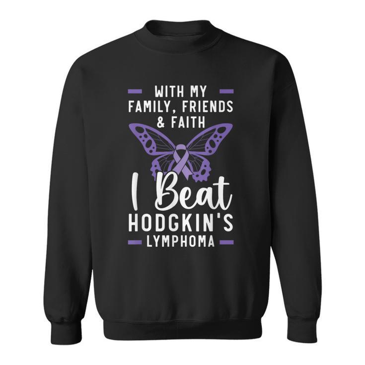 I Beat Hodgkin's Lymphoma Survivor Lymphoma Cancer Sweatshirt