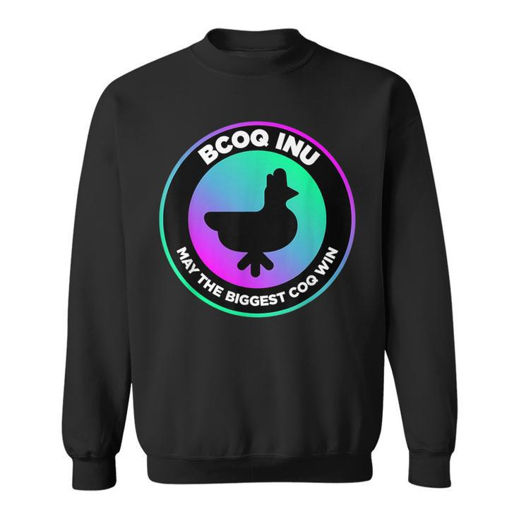 Beautiful Black Coq Inu Silhouette Cryptocurrency Sweatshirt