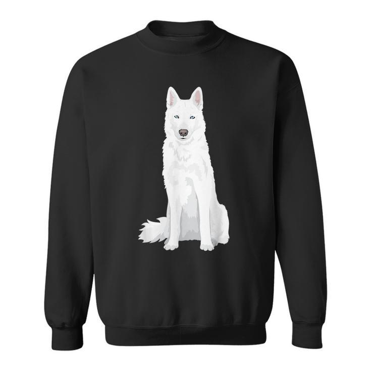 Beautiful White Siberian Husky Sweet White Snow Dog Sweatshirt