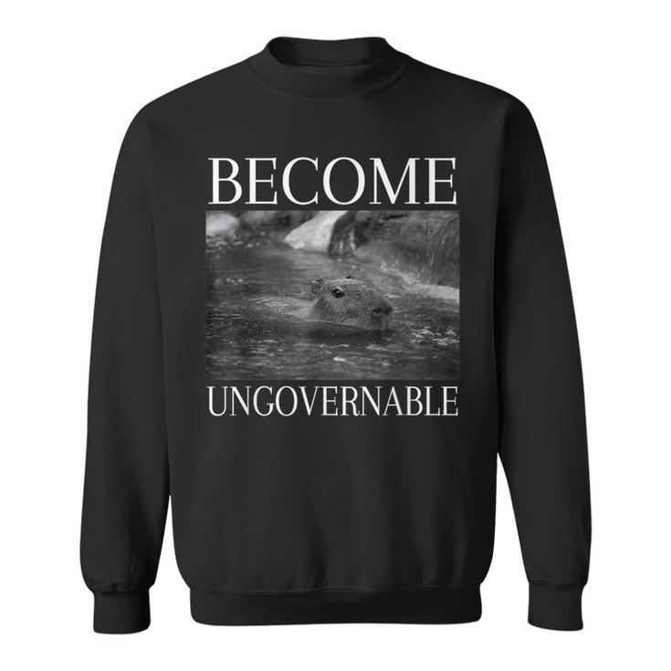 Become Ungovernable Capybara Big Rodent Underwater Sweatshirt