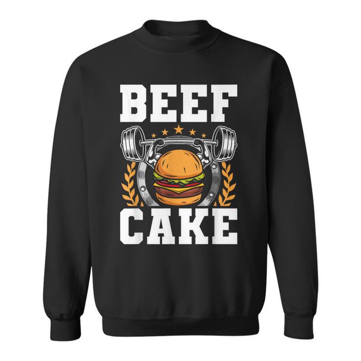 Beefcake Burger For Muscle And Gym Burger Lovers Sweatshirt