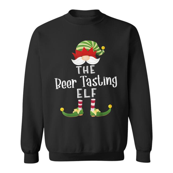 Beer Tasting Elf Group Christmas Pajama Party Sweatshirt