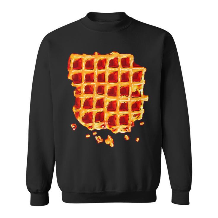 Belgian Waffle Syrup Breakfast Food Snack Waffle Lover Sweatshirt