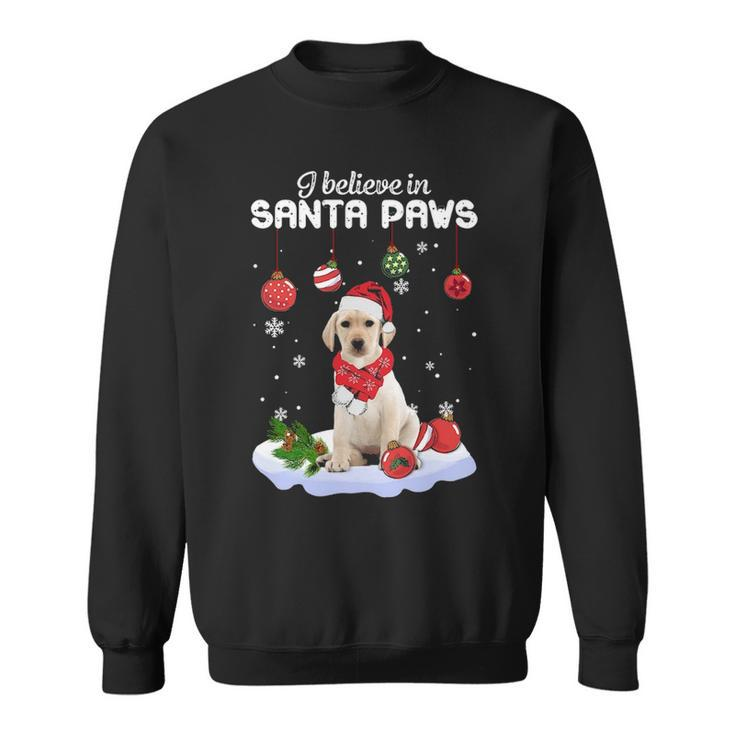I Believe In Santa Paws Yellow Labrador Sweatshirt