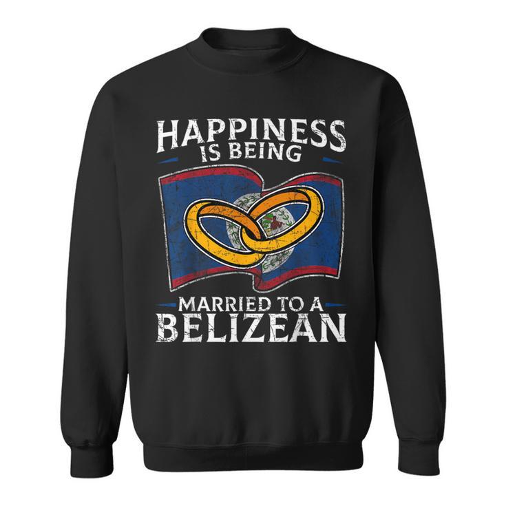 Belizean Marriage Belize Married Flag Wedded Culture Sweatshirt