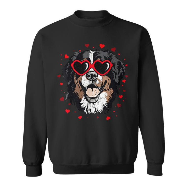 Bernese Mountain Valentine Heart Cute Dog Lovers Sweatshirt