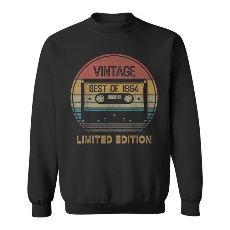 Best Of 1964 60Th Birthday Vintage Cassette Tape Sweatshirt