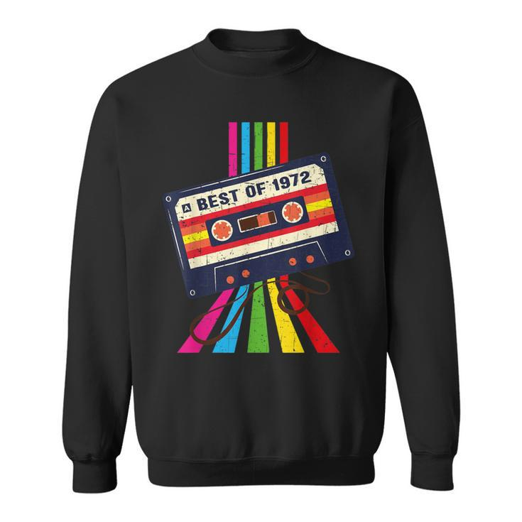Best Of 1972 Birthday Vintage Cassette Sweatshirt