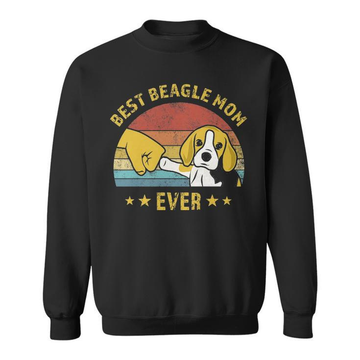 Best Beagle Mom Ever Retro Vintage Puppy Lover Sweatshirt