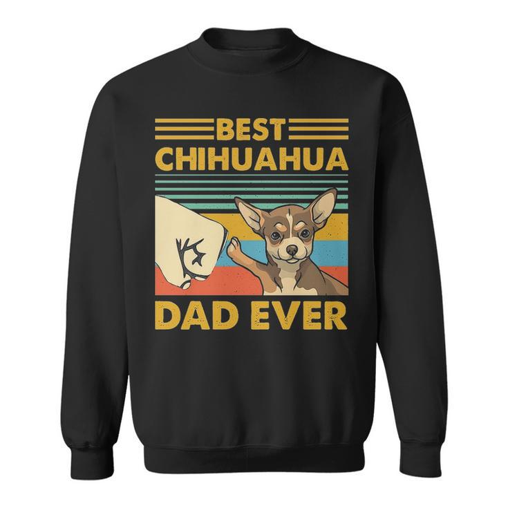 Best Chihuahua Dad Ever Retro Vintage Sunse Sweatshirt