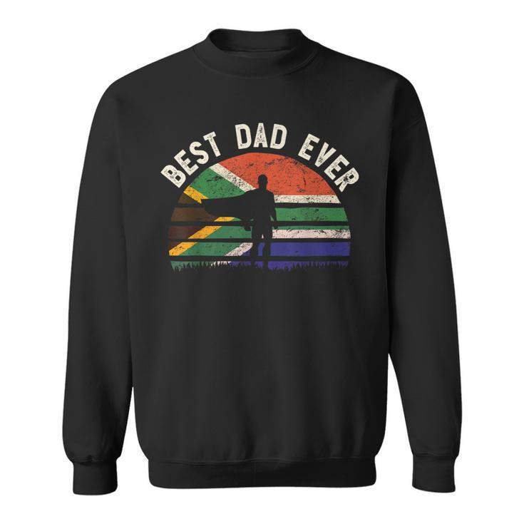 Best Dad Ever South Africa Hero Vintage Flag Retro Sweatshirt