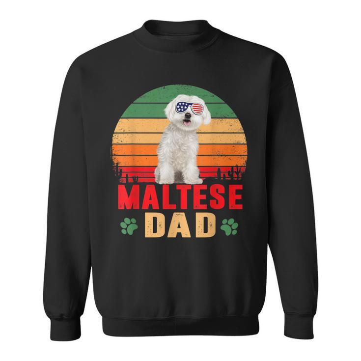 Best Maltese Dad Father's Day Dog Lover Owner Sweatshirt