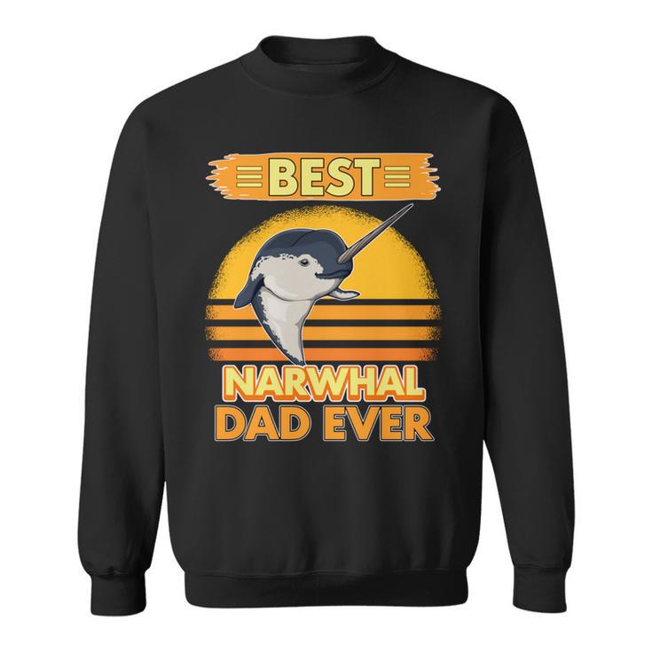 Best Narwhal Dad Ever Narwal Papaatertag Narwale Sweatshirt