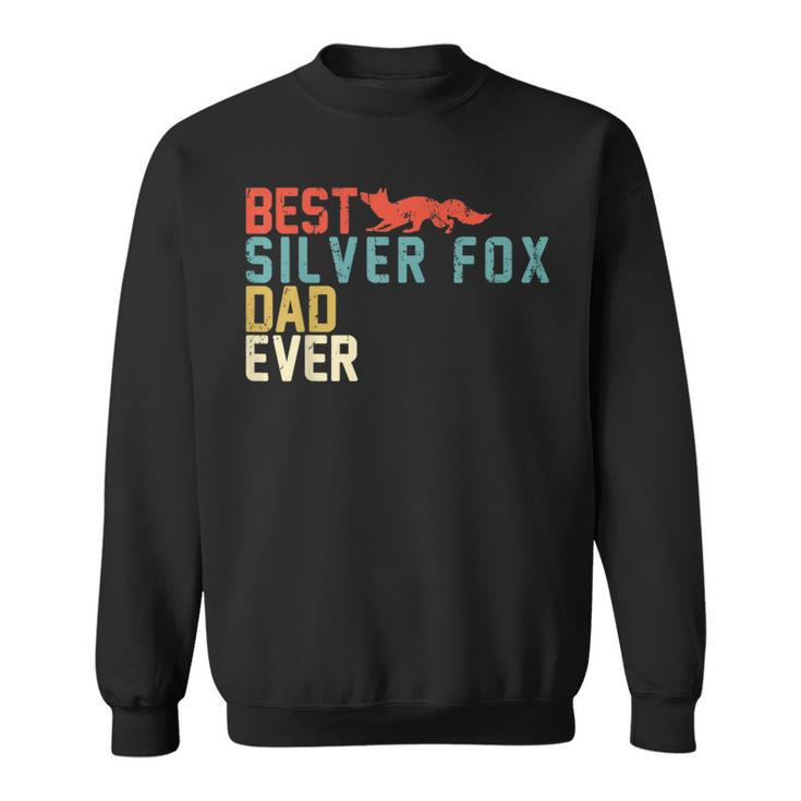 Best Silver Fox Dad Ever Retro Vintage Sweatshirt