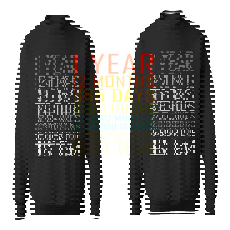 Best Team Vintage Work Anniversary 1 Years Employee Sweatshirt