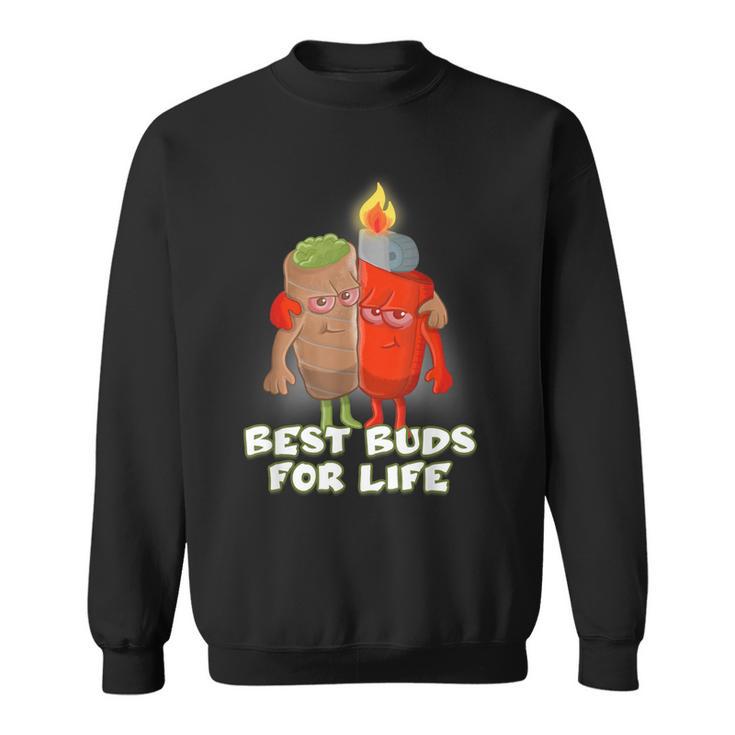 Beste Buds For Life Lighter And Joint Kiffer Kiffen Grass Sweatshirt