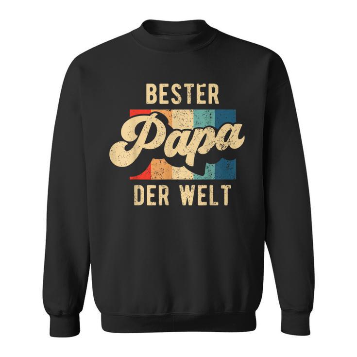 Bester Papa Der Welt Retrointage Saying Father's Day Sweatshirt