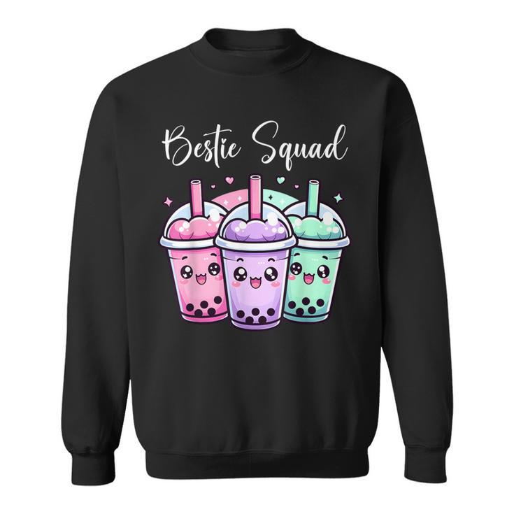 Bestie Squad Twin Day For Girls Bff Boba Tea Best Friend Sweatshirt