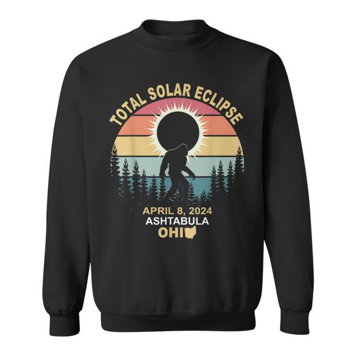Bigfoot Ashtabula Ohio Total Solar Eclipse 2024 Sweatshirt