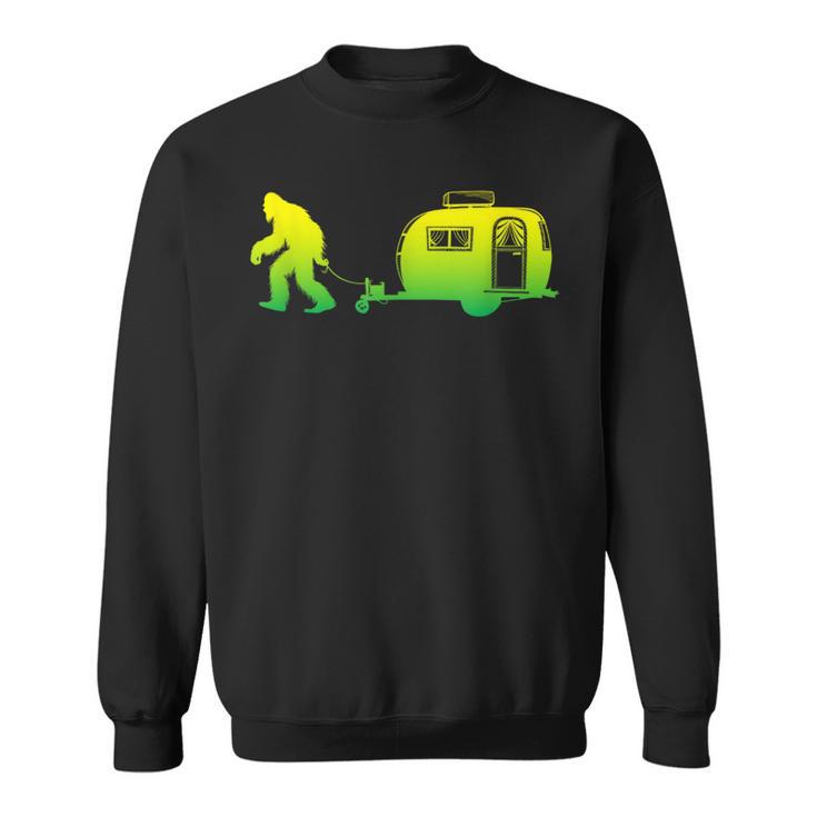 Bigfoot Rv Motorhome Camping Sasquatch Campervan Graphic Sweatshirt