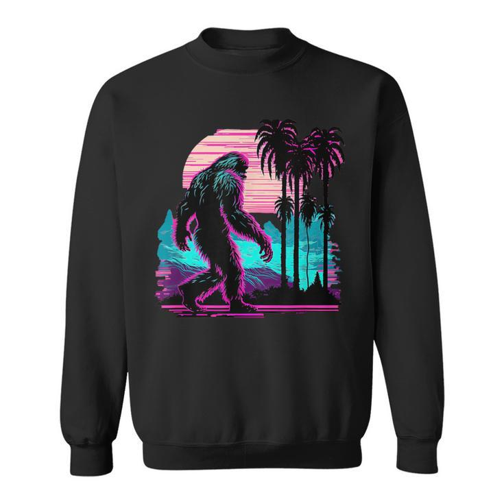 Bigfoot Sasquatch Cool Yeti Vaporwave Sweatshirt