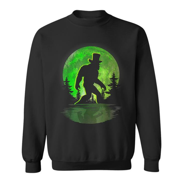 Bigfoot St Patrick's Day Green Moon Sasquatch Bigfoot Sweatshirt