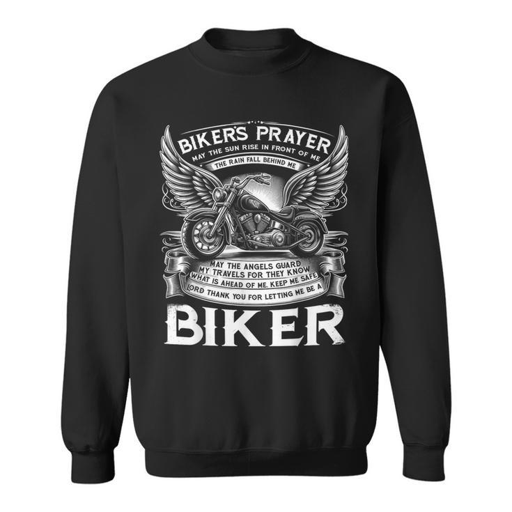 Biker's Prayer Vintage Motorcycle Biker Motorcycling Mens Sweatshirt