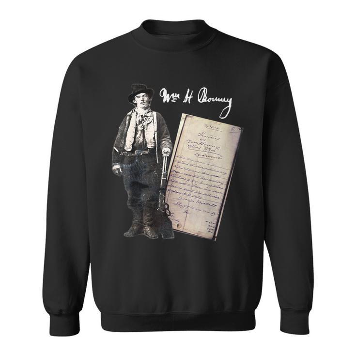 Billy Kid William Bonney Original Signature Arrest Warrant Sweatshirt