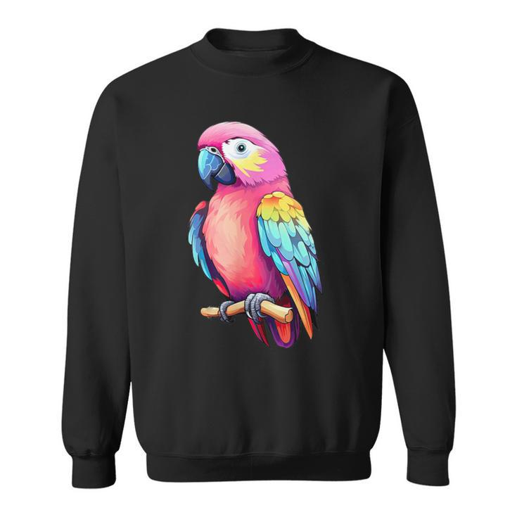 Bird Colourful Parrot Blue Sweatshirt