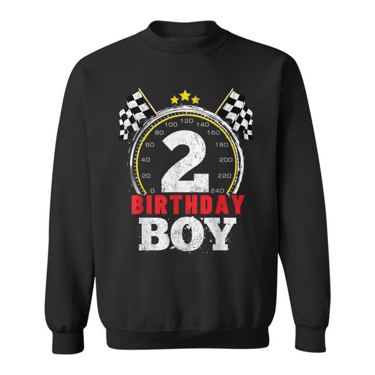 Birthday Boy 2Nd Race Car 2 Year Old Racing Sweatshirt