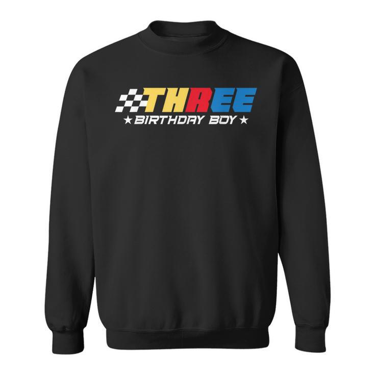 Birthday Boy 3 Three Race Car 3Rd Racing Pit Crew Driver Sweatshirt