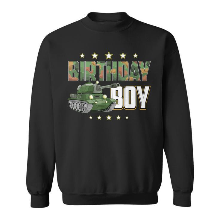 Birthday Boy Army Soldier Birthday Military Themed Camo Sweatshirt
