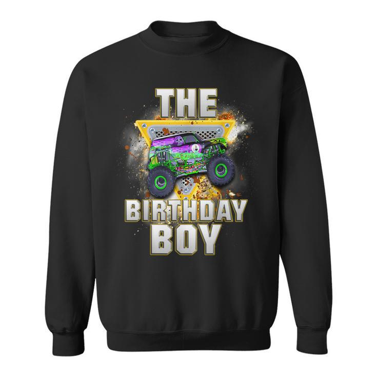The Birthday Boy Monster Truck Family Matching Sweatshirt
