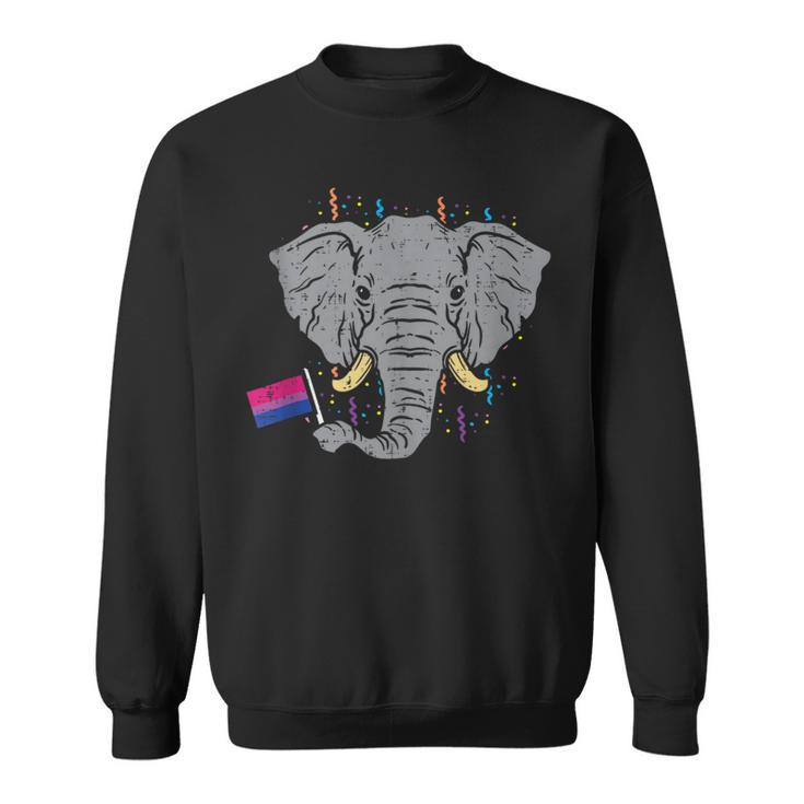 Bisexual Flag Elephant Lgbt Bi Pride Stuff Animal Sweatshirt