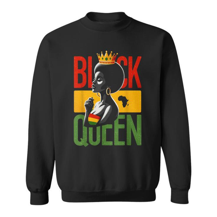 Black Queen Black History Queen Afro-African American Women Sweatshirt