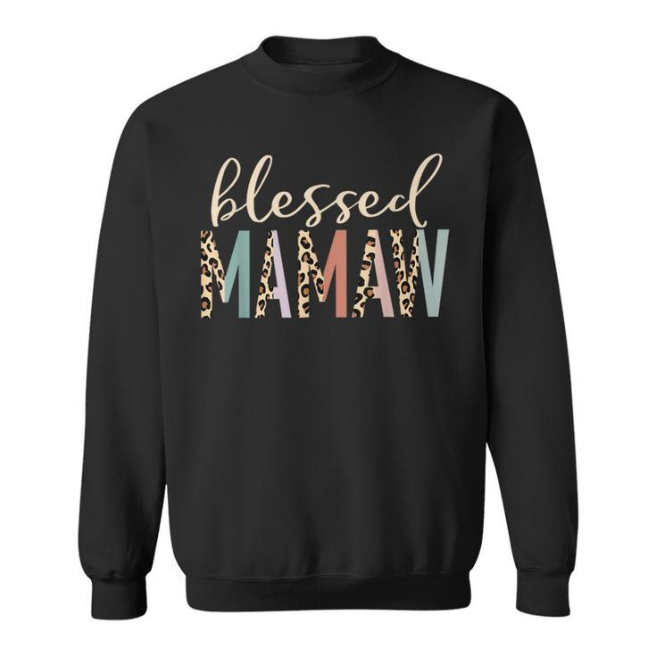 Blessed Mamaw Cute Leopard Print Sweatshirt