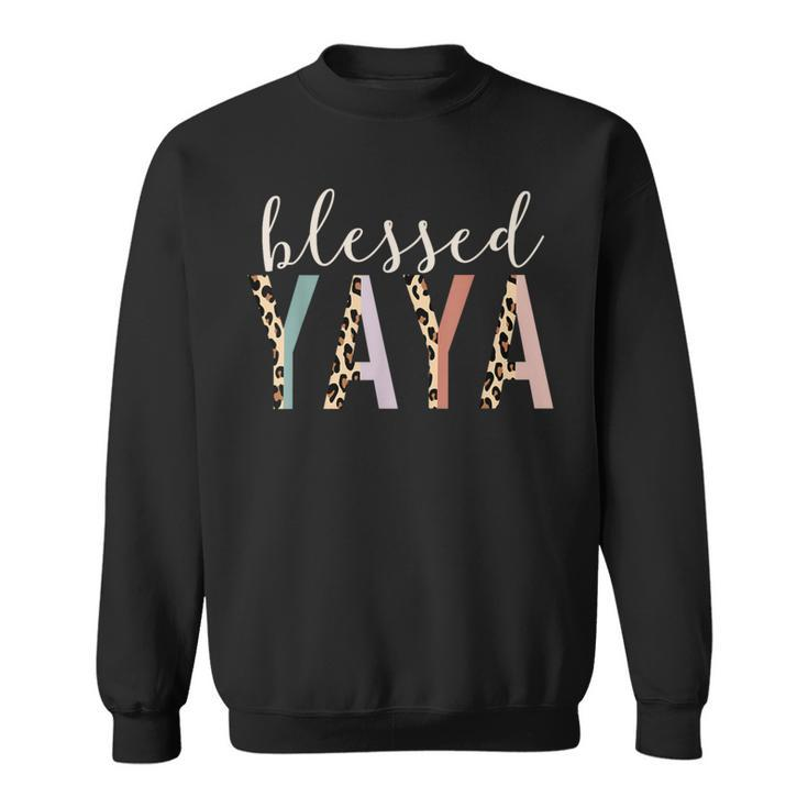 Blessed Yaya Cute Leopard Print Sweatshirt
