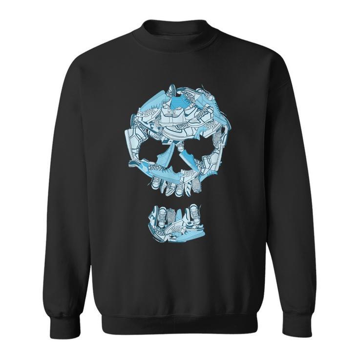 Blue Big Ol' Sneaker Head Blue Color Graphic Sweatshirt