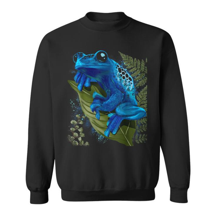 Blue Poison Dart Frog Colored Exotic Animal Amphibian Pet Sweatshirt