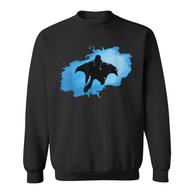 Blue Wingsuit Flying Sweatshirt