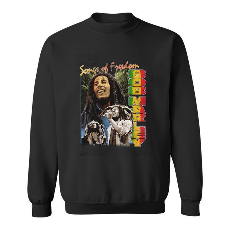 Bob Marley Freedom Vintage Reggae Music By Rock Off Sweatshirt