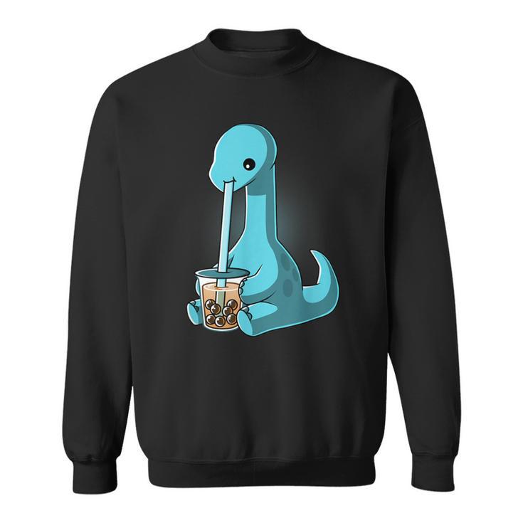 Boba Dinosaur Kawaii Cute Anime Boba Dino Bubble Tea Sweatshirt