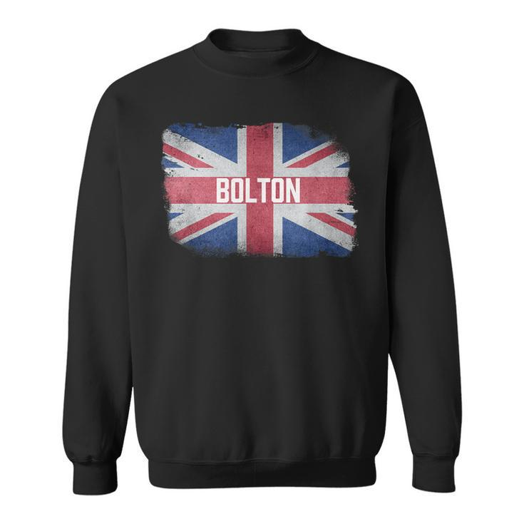 Bolton United Kingdom British Flag Vintage Uk Souvenir Sweatshirt